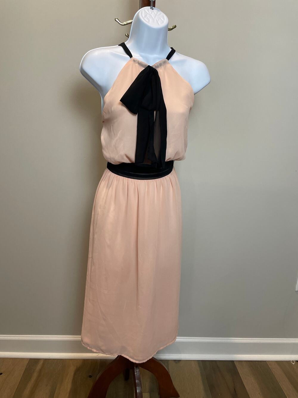 Victoria’s Secret Size 10 Y2K Chiffon Babydoll Coral Dress Halter Open Back